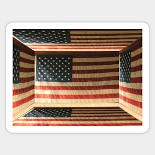 3D Box of American Flag Patriotic USA Magnet